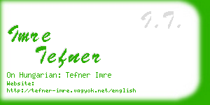 imre tefner business card